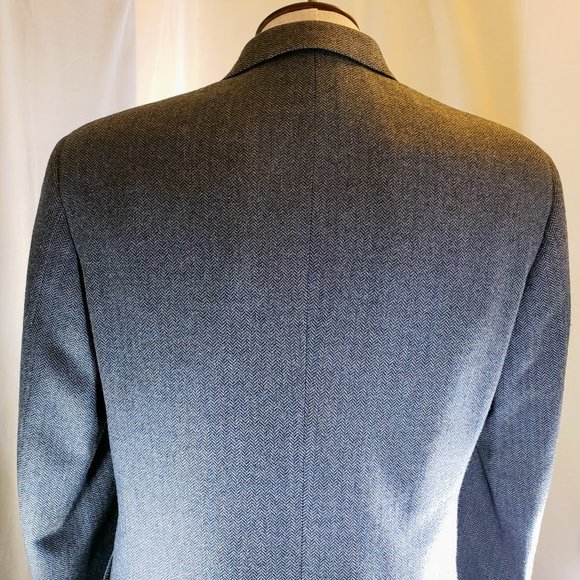 Canali S/C Gray -Herringbone 3Btn Wool/Cashmere Blend - Picture 13 of 13